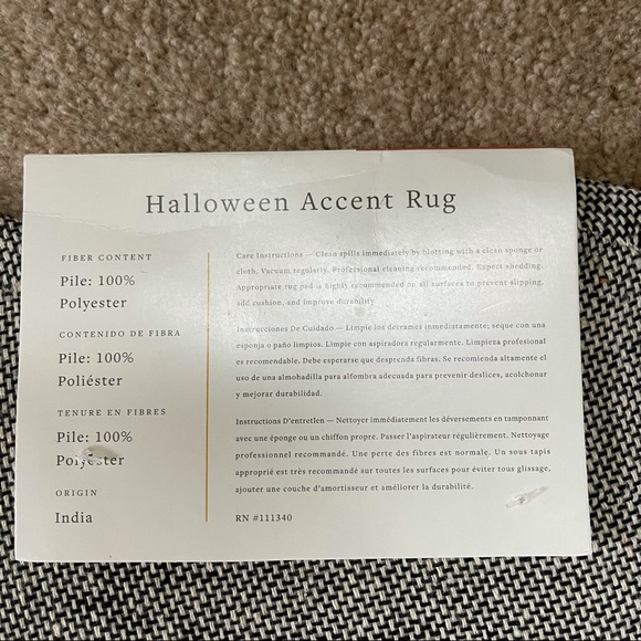 LOLOI Halloween advent rug ghost spooky season NWT - Picture 3 of 5